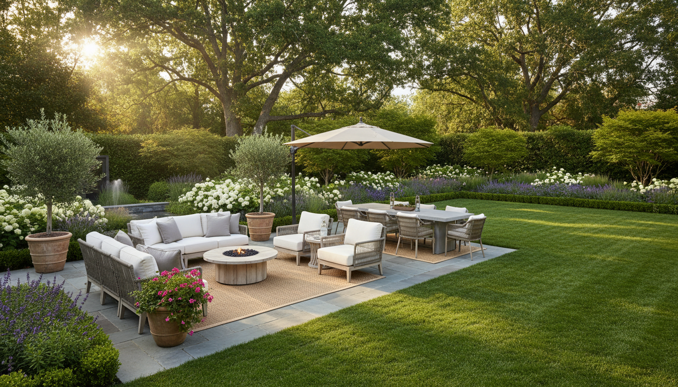 Luxurious outdoor living space