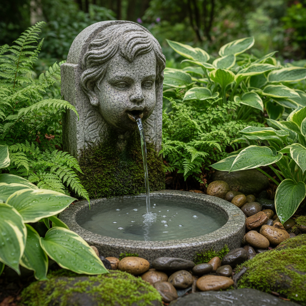 Landscape lighting at dusk