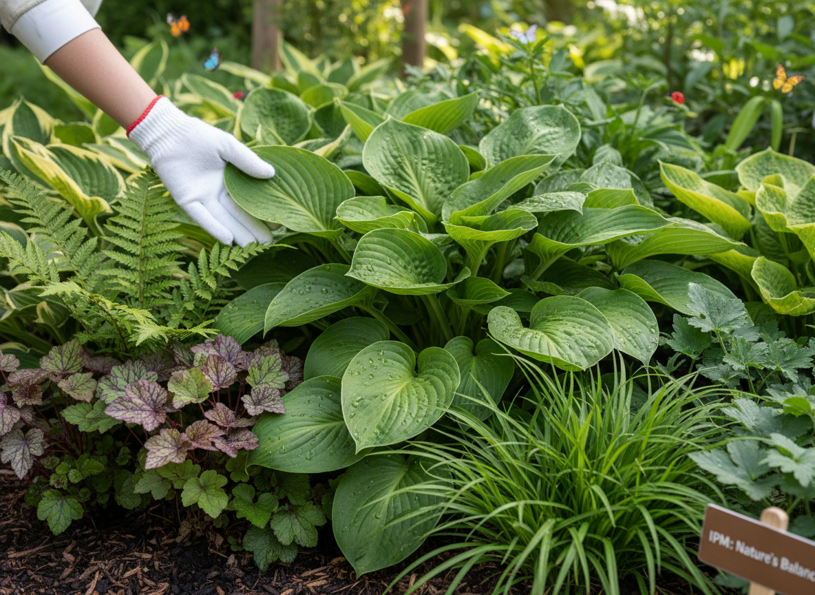 Healthy garden with thriving plants
