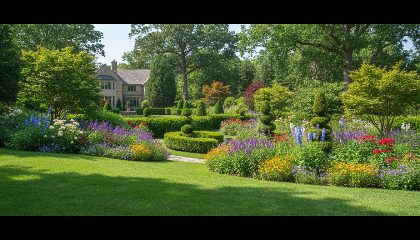 Vibrant residential garden